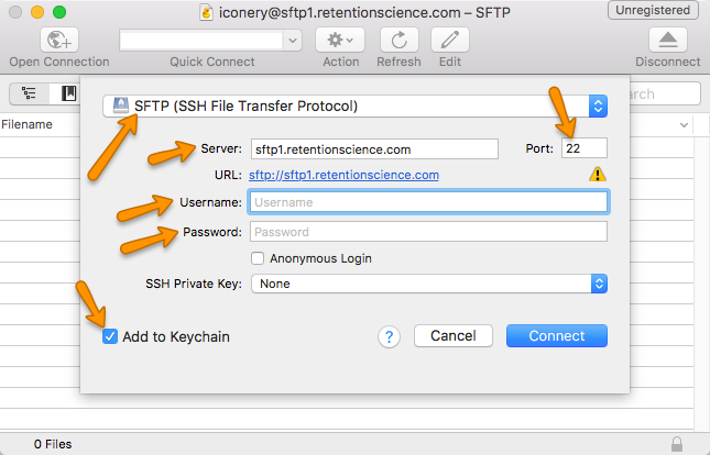 transfer files between servers sftp to ftp cyberduck